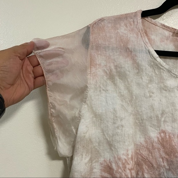 Blush Aurora Linen and Silk Tie dye Dress Size 6-10 - Picture 3 of 9
